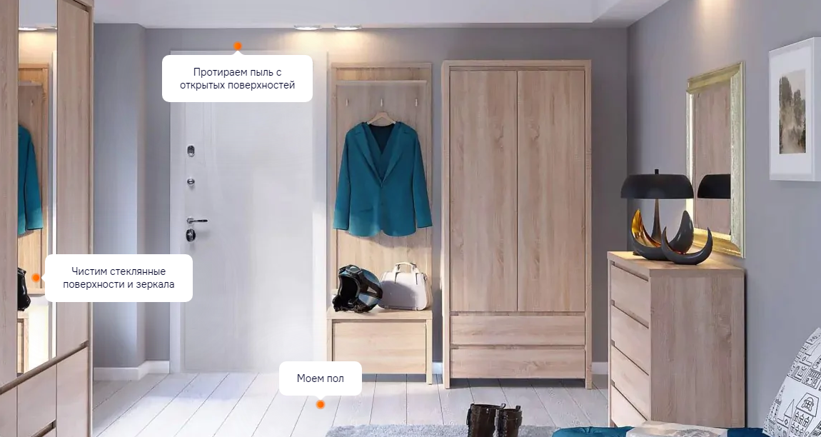 Поддерживающая уборка прихожей